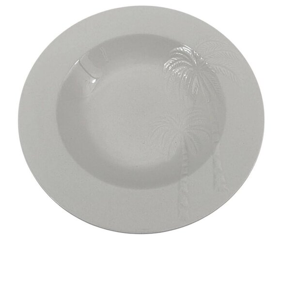 Oneida Palm Springs Palm Tree Rimmed 9” Stoneware Soup Salad Bowls – Set of 2 - Picture 8 of 16